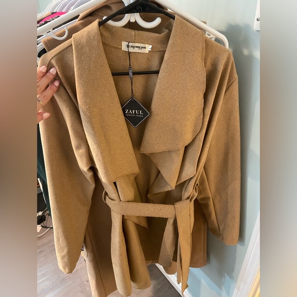 BNWT Zaful chestnut jacket size large although fits more like a small/ medium - Picture 1 of 1